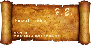 Henzel Endre névjegykártya