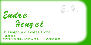 endre henzel business card